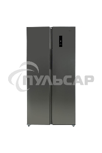 Холодильник Бирюса SBS 400 I нержавеющая сталь двухкамерный 232/168 л морозилка слева, No Frost, Side-by-side