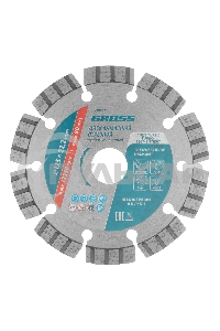 Диск алмазный ф125х22,2мм, лазерная приварка турбо-сегментов, сухое резание Gross