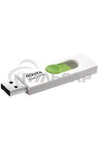 Флешка USB ADATA UV320 (AUV320-32G-RWHGN), 32 Gb, USB 3.2, R/W 100/30, белый/зеленый