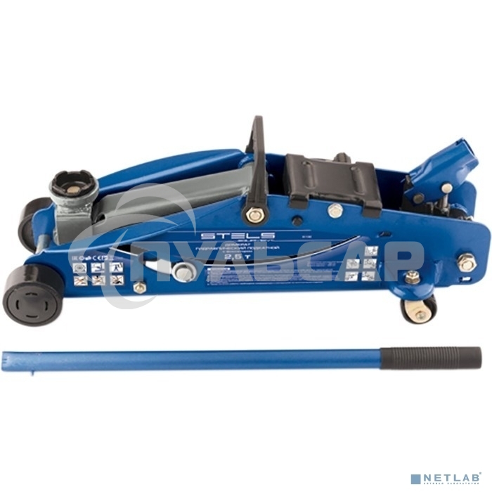 Домкрат STELS 51132гидравлический подкатной с фиксатором 2.5 т safety pin 140-385мм в кейсе