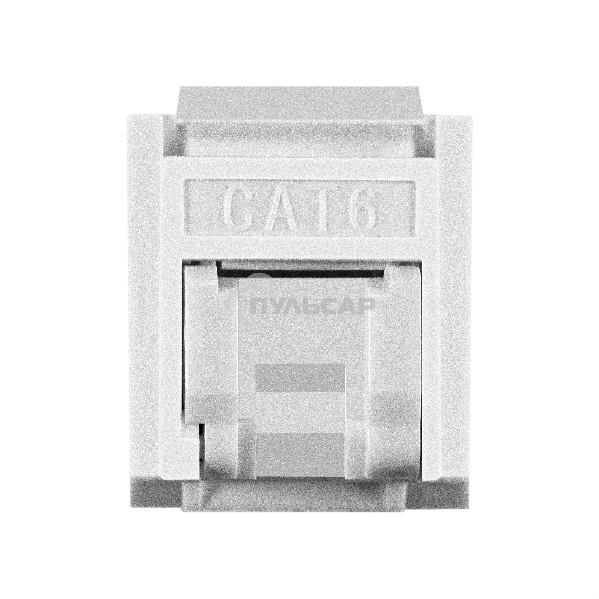 Модуль-вставка Keystone Jack RJ-45 ExeGate KJ-8P8C-U-C6-180SH-Dual (Кат.6, неэкранированная, 180 градусов, со шторками, IDC Krone/110)