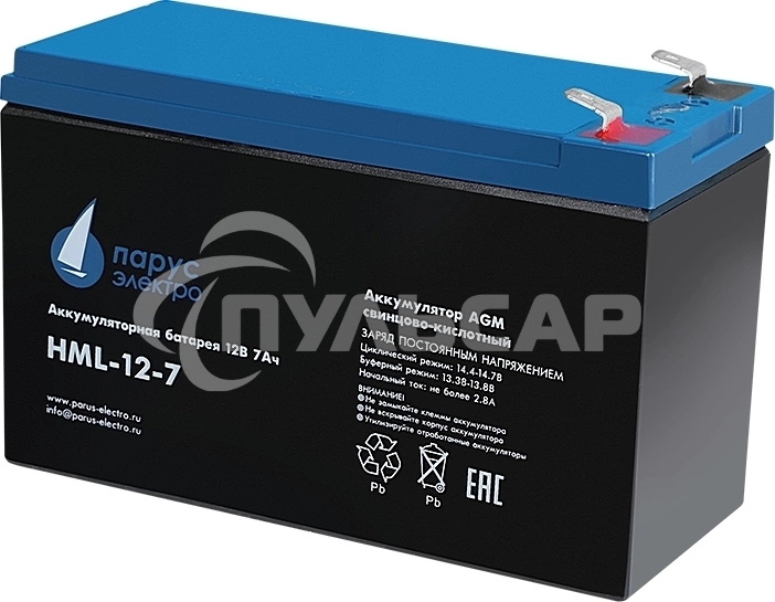 Батарея Парус Электро, профессиональная серия HML-12-7