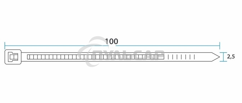 Хомут-стяжка кабельная нейлоновая Rexant 120 x2,5 мм, белая, упаковка 100 шт.