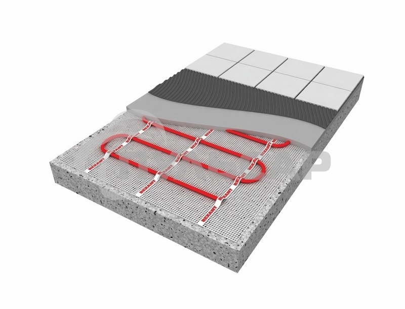 Теплый пол (нагревательный мат) Rexant Extra, площадь 7,0 м2 (0,5 х 14,0 метров), 1120Вт, (двух жильный)