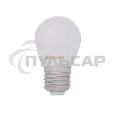 Лампа светодиодная филаментная Rexant Шарик GL45 9.5 Вт 915 Лм 2700K E27 матовая колба