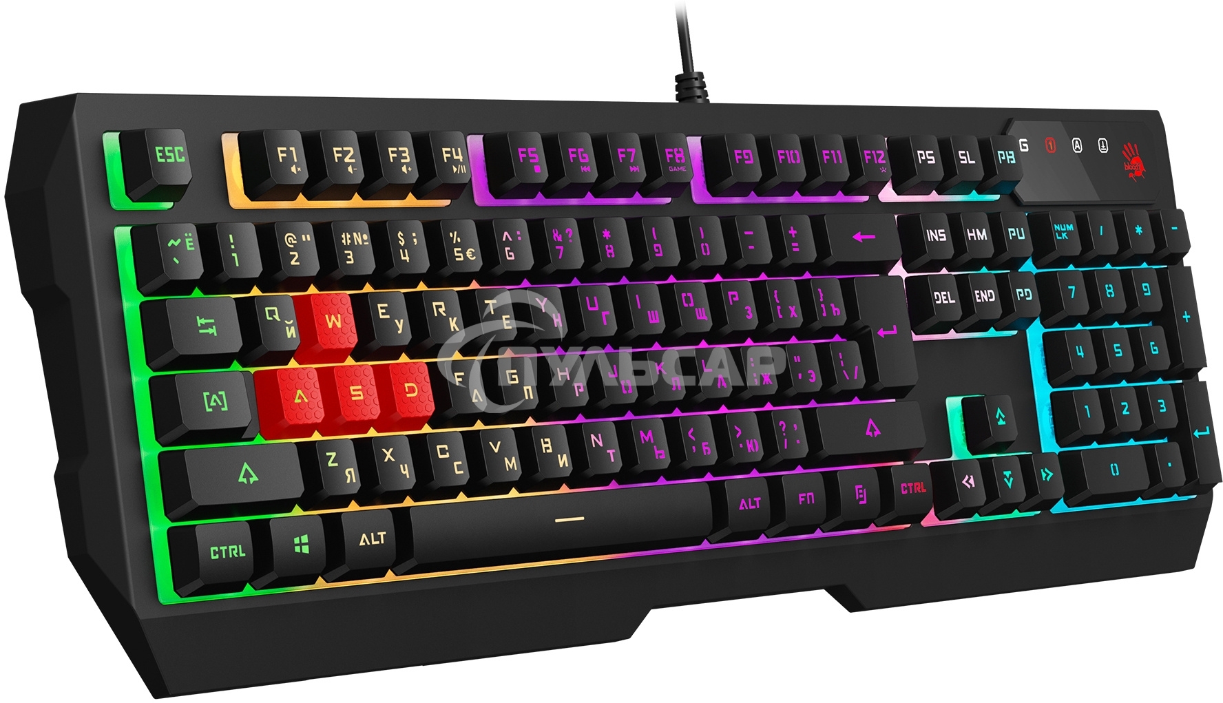 Комплект клавиатура + мышь A4Tech Bloody B1700 клав:черный мышь:черный USB LED (B1700 ( B140N +ES7 + BP-50M))