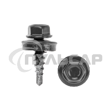 Саморез кровельный KRANZ 4,8х19, окрашенный RAL 7024, короб (250 шт/уп)