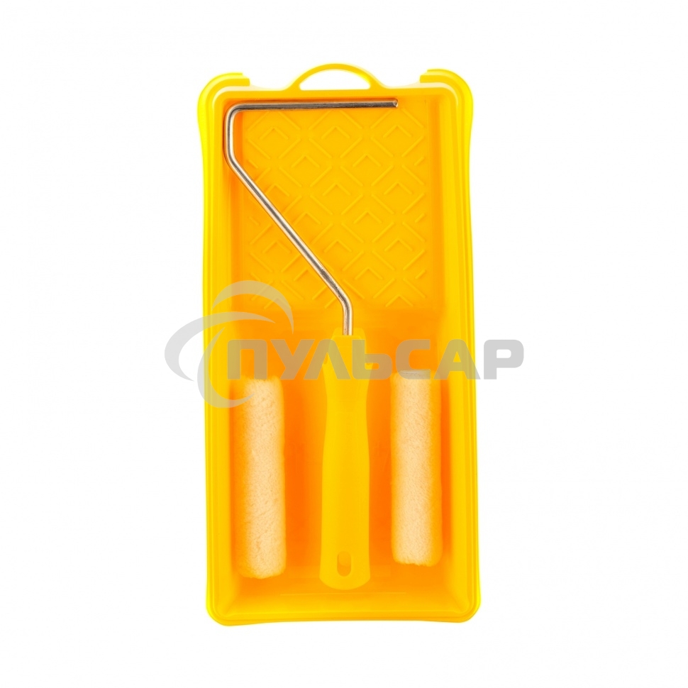 Малярный набор для работ с лаками: кювета 150 мм х 290 мм и мини-валик 110 мм Сибртех