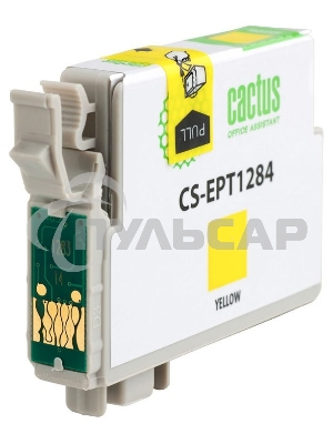 Картридж струйный Cactus CS-EPT1284 (T1284) желтый (7 мл) для Epson Stylus S22/S125/SX420/SX425/Office BX305
