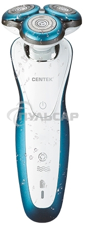 Электробритва Centek CT-2163 (серебристый) ротор, влажное бритье, 3 плав.головки, 2-йные лезвия, до 40 мин. раб