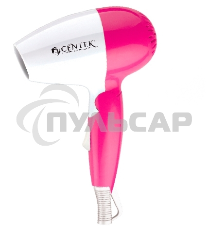 Фен Centek CT-2229 (бел/роз) 1200Вт, 2 скорости и температуры нагрева, складная ручка