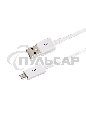 Кабель Rexant (18-4269) USB кабель microUSB длинный штекер 1М белый 