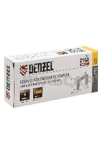 Скобы 21GA для пнев. степл., 6мм, шир. - 0,95мм, тол. - 0,6мм, шир. скобы - 12,8мм, 5000шт Denzel