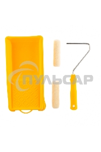 Малярный набор для работ с лаками: кювета 150 мм х 290 мм и мини-валик 110 мм Сибртех