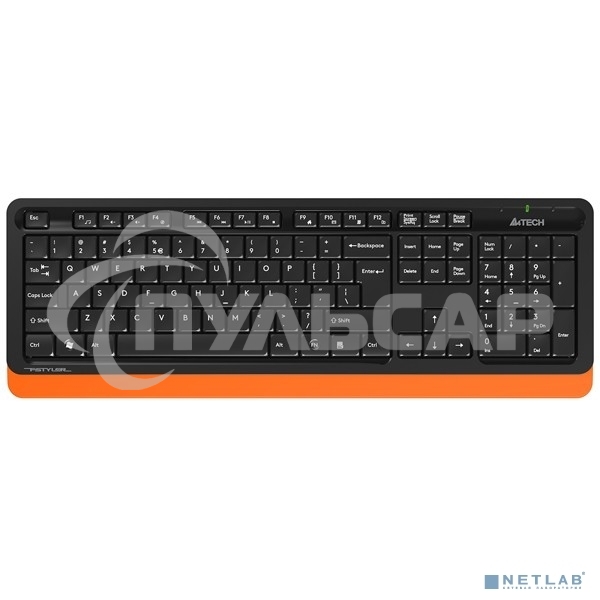Комплект клавиатура + мышь A4Tech Fstyler FG1010 клав:черный/оранжевый мышь:черный/оранжевый USB беспроводная Multimedia
