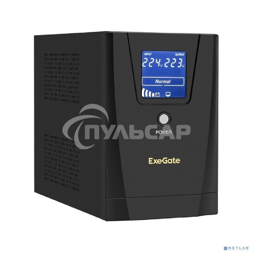 Источник бесперебойного питания ExeGate EX292795RUS SpecialPro Smart LLB-1200.LCD.AVR.2SH.3C13 1200VA/750W, LCD, AVR, 2*Schuko+3*C13, съемн.кабель, металлический корпус, черный