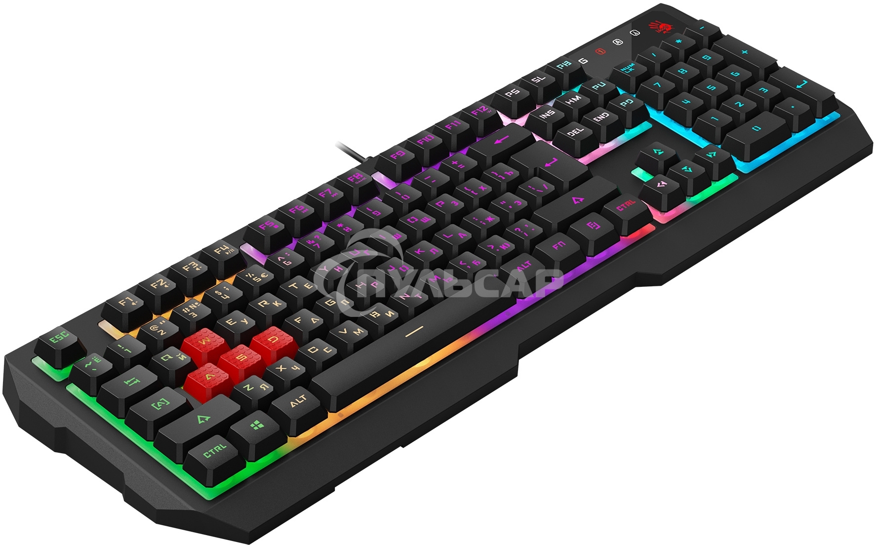 Комплект клавиатура + мышь A4Tech Bloody B1700 клав:черный мышь:черный USB LED (B1700 ( B140N +ES7 + BP-50M))