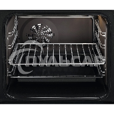 Электрический духовой шкаф Electrolux с кольцевым нагревательным элементом SurroundCook, основной цвет - нержавеющая сталь c Anti Finger Print, утапливаемые переключатели, таймер отключения, отложенный старт, будильник, хромированные направляющие из нержа