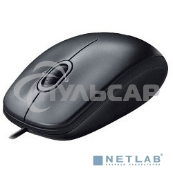 Мышь проводная Logitech M100/100R DARK/GREY (темно-серая/черная), 1000 dpi, USB, кнопки - 3