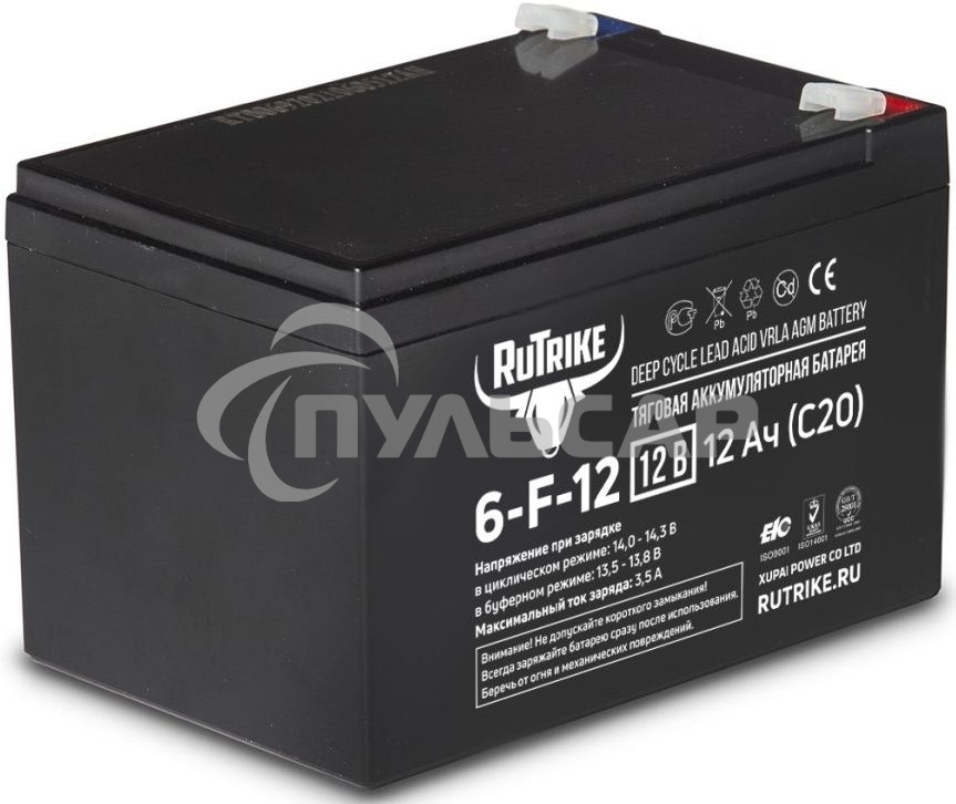Батарея для ИБП Rutrike 6-F-12 12В 12А·ч
