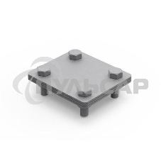 Соединитель полоса-полоса 25-40мм с разделит. пластиной 100х100мм ДКС NG3106