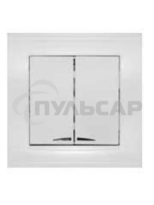 Выключатель 2-кл. СП Бриллиант 10А IP20 с подсветкой белый Universal 7947410