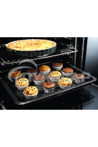 Электрический духовой шкаф Electrolux с кольцевым нагревательным элементом SurroundCook, основной цвет - нержавеющая сталь c Anti Finger Print, утапливаемые переключатели, таймер отключения, отложенный старт, будильник, хромированные направляющие из нержа