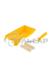 Малярный набор для работ с лаками: кювета 150 мм х 290 мм и мини-валик 110 мм Сибртех