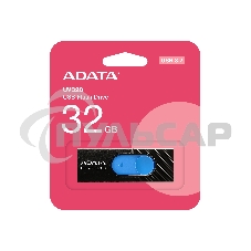 Флешка USB ADATA UV320 (AUV320-32G-RBKBL), 32 Gb, USB 3.2 Gen 1, R/W 100/30, черный/голубой