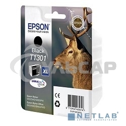 Картридж струйный Epson T1301 (C13T13014012/C13T13014010) черный, 25.4 мл, для SX520WD/SX620FW/BX525WD/BX625FWD