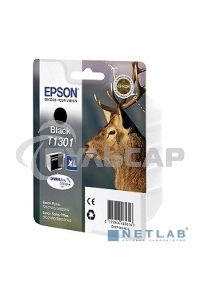 Картридж струйный Epson T1301 (C13T13014012/C13T13014010) черный, 25.4 мл, для SX520WD/SX620FW/BX525WD/BX625FWD