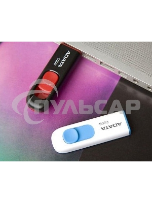 Флешка USB ADATA C008 (AC008-32G-RWE), 32 Gb, USB 2.0, R/W 15/5, белый/синий