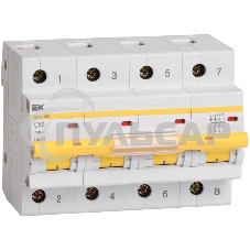 Выключатель автоматический модульный 4п C 100А 10кА ВА47-100 ИЭК MVA40-4-100-C