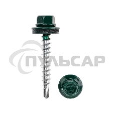 Саморез кровельный KRANZ 4,8х35, окрашенный RAL 6005, короб (250 шт/уп)