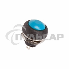 Выключатель-кнопка Rexant 250V 1А (2с) OFF-(ON) Б/Фикс синяя Micro
