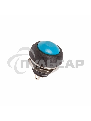 Выключатель-кнопка Rexant 250V 1А (2с) OFF-(ON) Б/Фикс синяя Micro