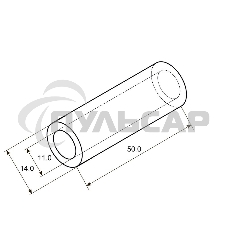 Гильза ГМЛ 50-11 (50 мм² - Ø 11 мм) ГОСТ 23469.3-79 (в упак. 5 шт.) Rexant