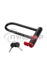 Замок-скоба U-образазный 15х21 см черный