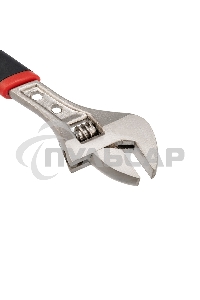 Разводной ключ Rexant 200 мм никелированный, двухкомпонентная рукоятка