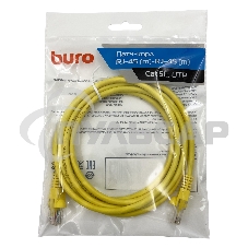 Патч-корд Buro UTP cat5E 2м желтый RJ-45 (m)-RJ-45 (m)