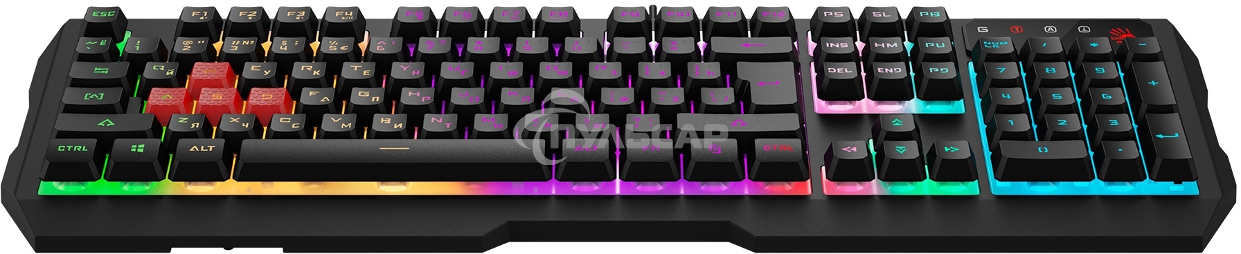 Комплект клавиатура + мышь A4Tech Bloody B1700 клав:черный мышь:черный USB LED (B1700 ( B140N +ES7 + BP-50M))