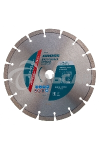 Диск алмазный ф230х22,2мм, лазерная приварка сегментов, сухое резание Gross