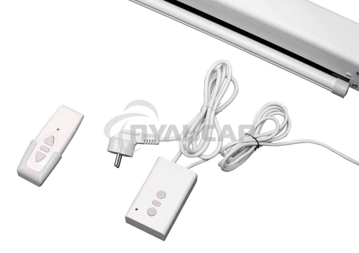 Экран Cinema S'OK SCPSM-266x150FG-ED60 16:9 Pro настенно-потолочный, моторизованный, 266x150см, фибергласс, белый корпус, экстрадроп 60см