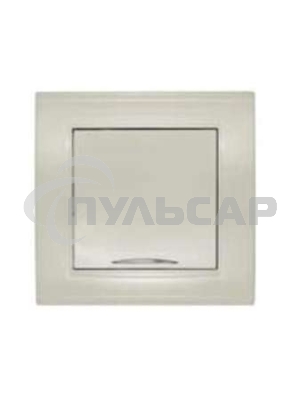 Выключатель 1-кл. СП Бриллиант 10А IP20 с подсветкой сл. кость Universal 7948615