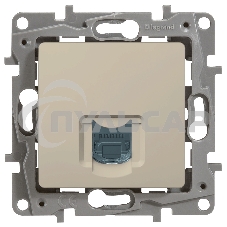 Розетка RJ45 кат. 5 UTP, сл. кость ETIKA