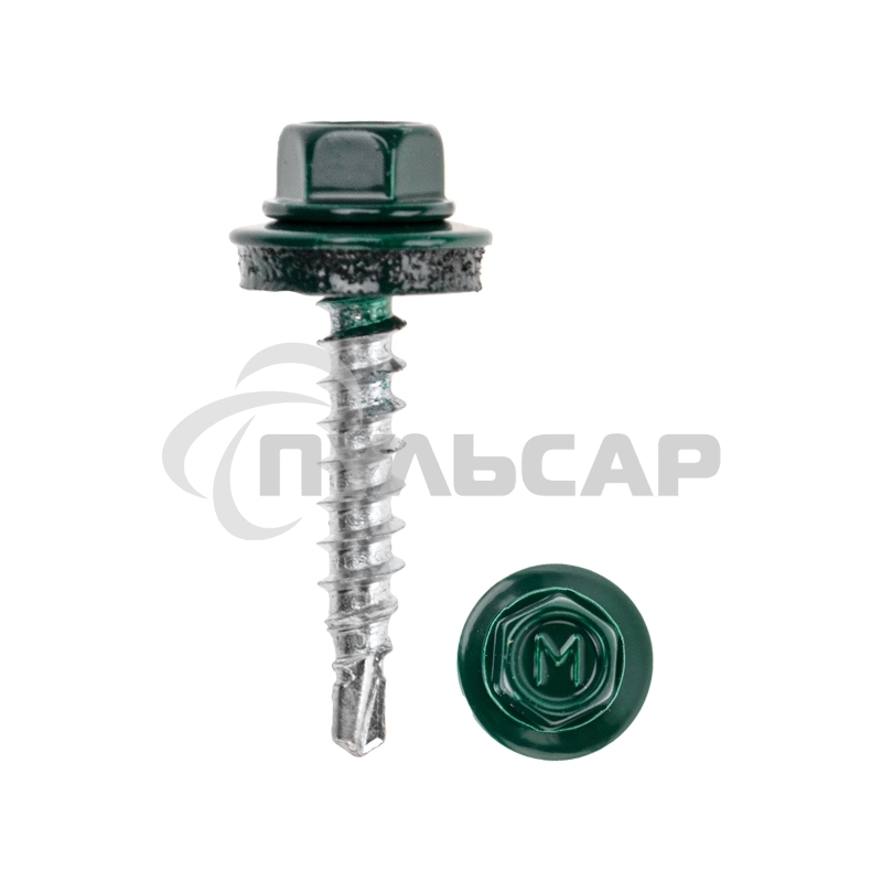 Саморез кровельный KRANZ 4,8х29, окрашенный RAL 6005, короб (250 шт/уп)