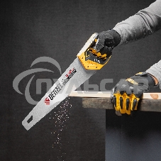 Ножовка по дереву, 400 мм, 11 TPI, зуб 3D, двухкомпонентная рукоятка Denzel