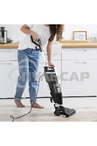 Пылесос вертикальный паровой Kitfort KT-575-1 черный, питание питание от сети, 1600 Вт, уборка влажная/паром/сухая, пылесборник 1.1 л