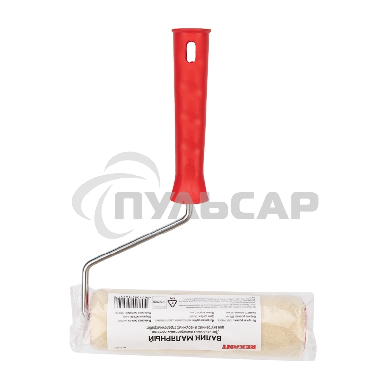 Валик Rexant велюр, ворс 5 мм, ширина ролика 180 мм, Ø 42 мм, бюгель 6 мм