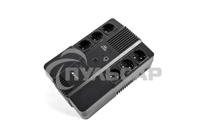 Источник бесперебойного питания SKAT-UPS 800 AI ИБП 220В 480Вт 1 АКБ 9А.ч внутр. меандр. стаб-ция напр-я. 6 выходов Бастион 452